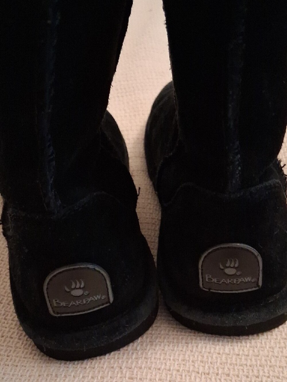 BearPaw Women's Black Plush-Lined Winter Boots - Picture 2 of 6